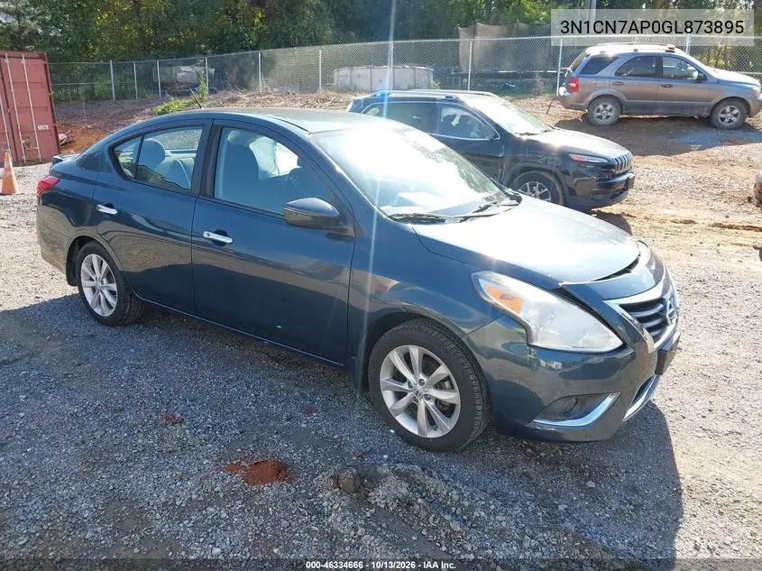 NISSAN VERSA 2016, VIN 3N1CN7AP0GL873895