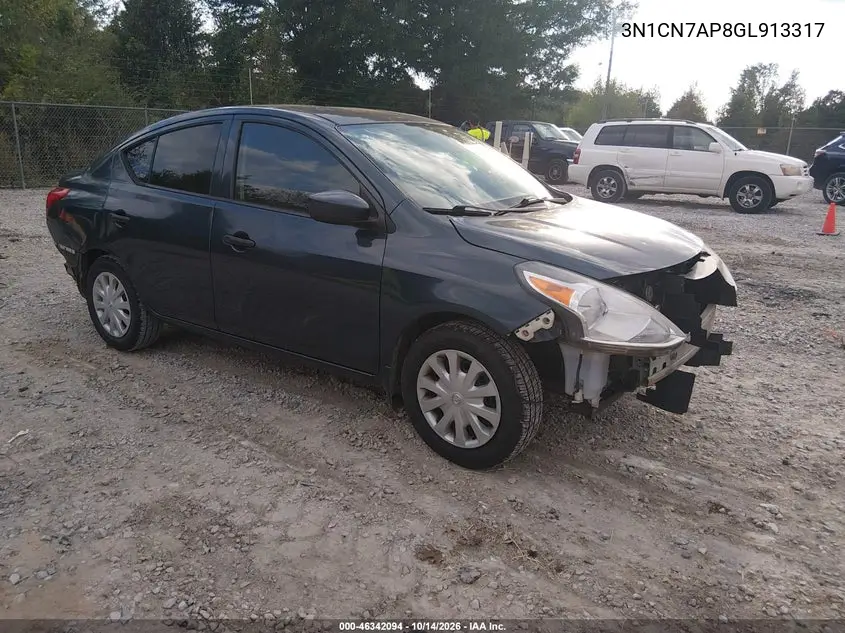 NISSAN VERSA 2016, VIN 3N1CN7AP8GL913317