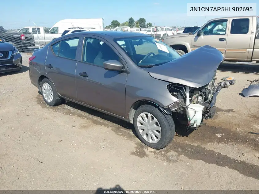 NISSAN VERSA 2017, VIN 3N1CN7AP5HL902695