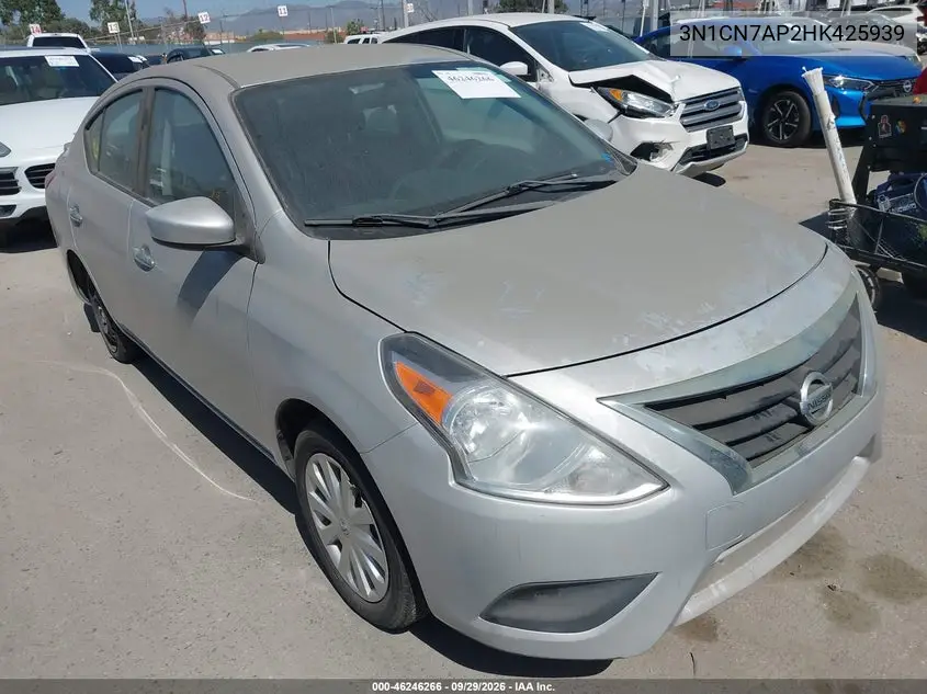 NISSAN VERSA 2017, VIN 3N1CN7AP2HK425939