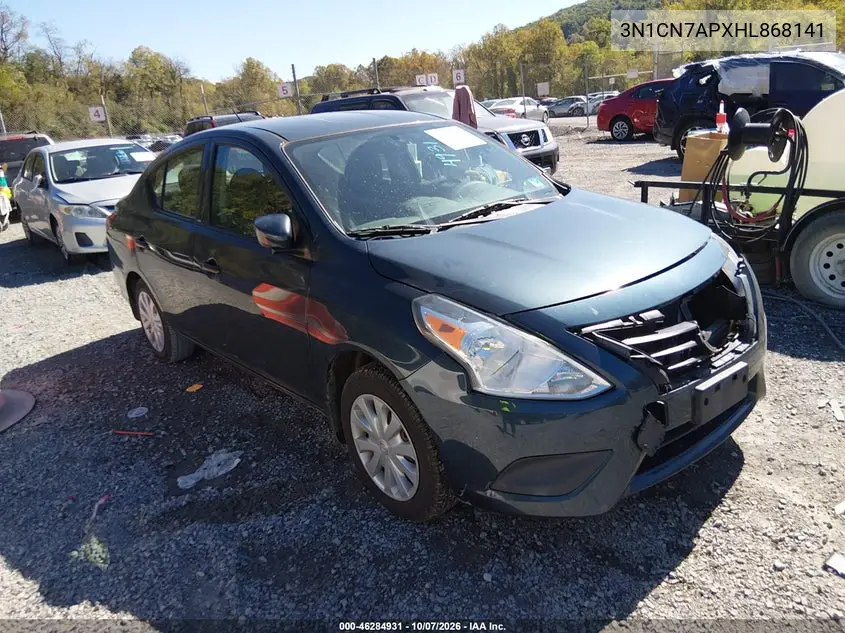NISSAN VERSA 2017, VIN 3N1CN7APXHL868141