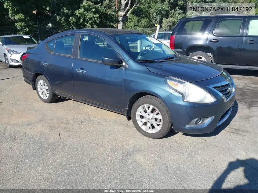 NISSAN VERSA 2017, VIN 3N1CN7APXHL847192