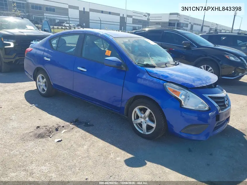 NISSAN VERSA 2017, VIN 3N1CN7APXHL843398