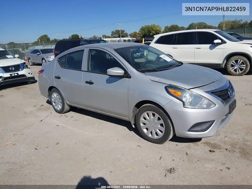 NISSAN VERSA 2017, VIN 3N1CN7AP9HL822459