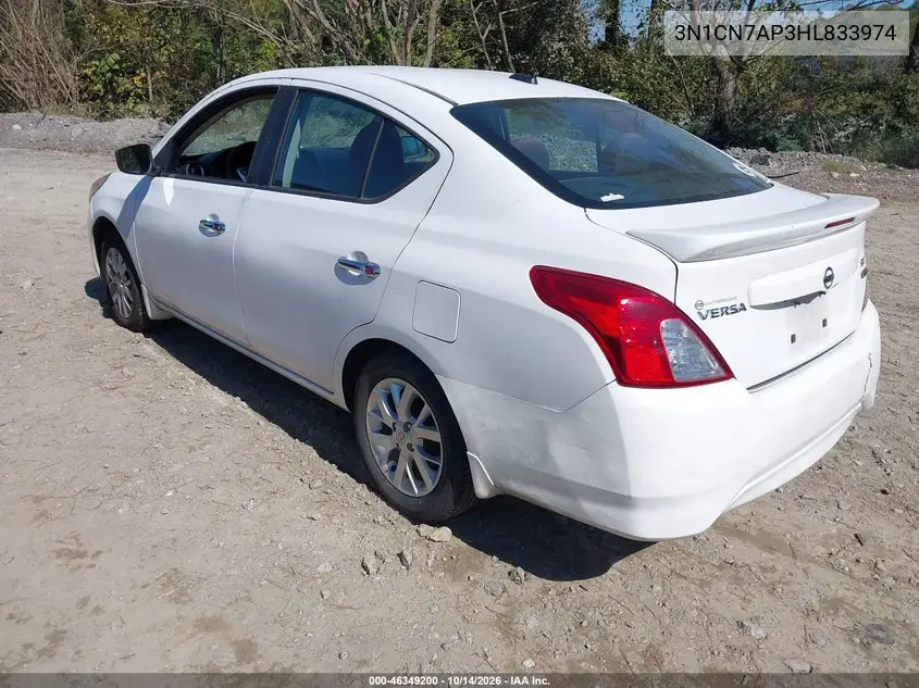 NISSAN VERSA 2017, VIN 3N1CN7AP3HL833974