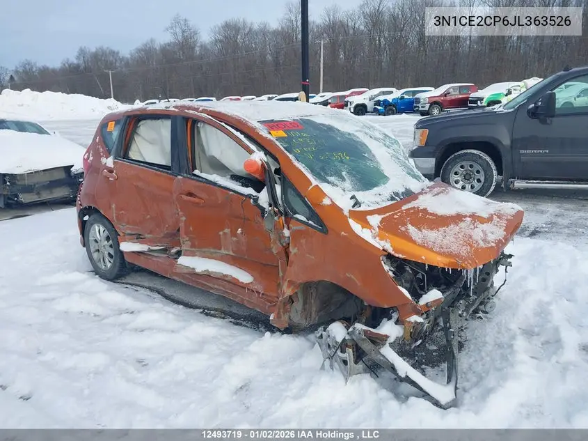 NISSAN VERSA 2018, VIN 3N1CE2CP6JL363526