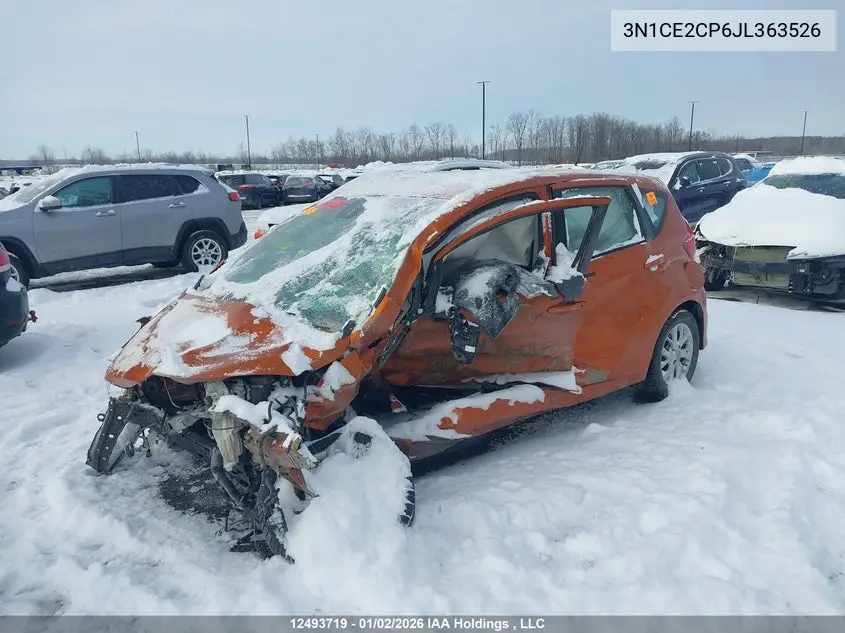2018 NISSAN VERSA VIN 3N1CE2CP6JL363526 — фото 2