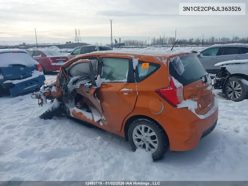 2018 NISSAN VERSA VIN 3N1CE2CP6JL363526 — фото 3