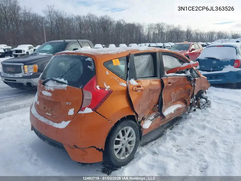 2018 NISSAN VERSA VIN 3N1CE2CP6JL363526 — фото 4