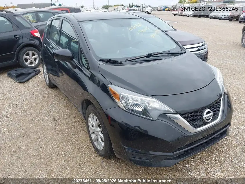 NISSAN VERSA 2018, VIN 3N1CE2CP2JL366245
