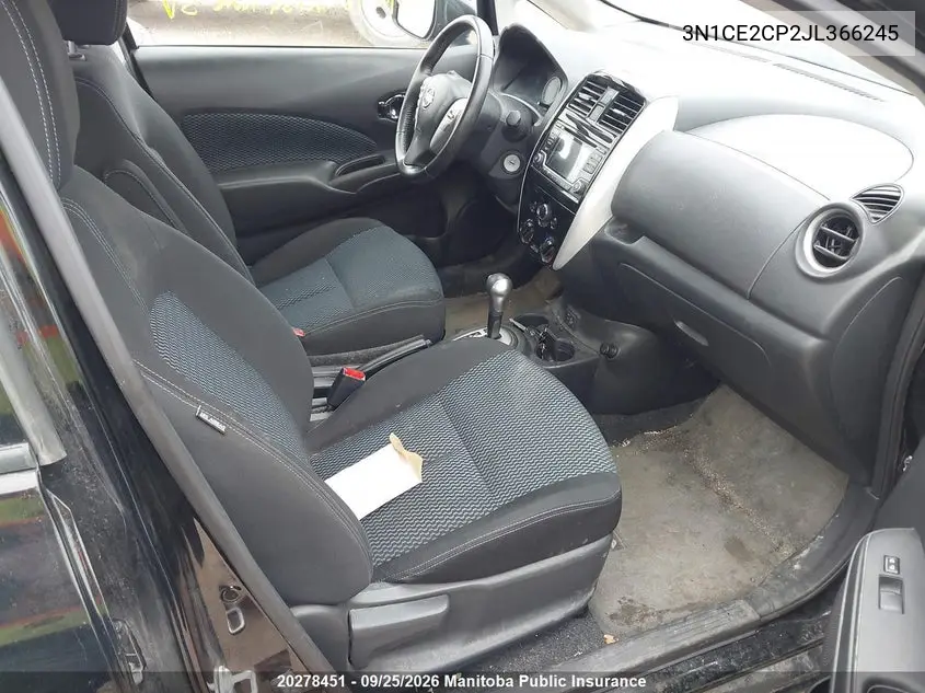 2018 NISSAN VERSA VIN 3N1CE2CP2JL366245 — фото 5