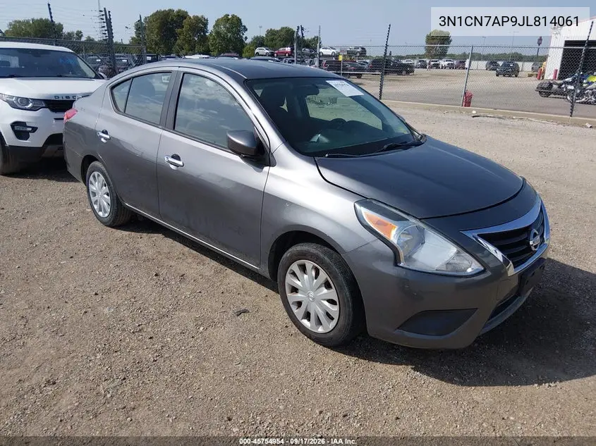 NISSAN VERSA 2018, VIN 3N1CN7AP9JL814061