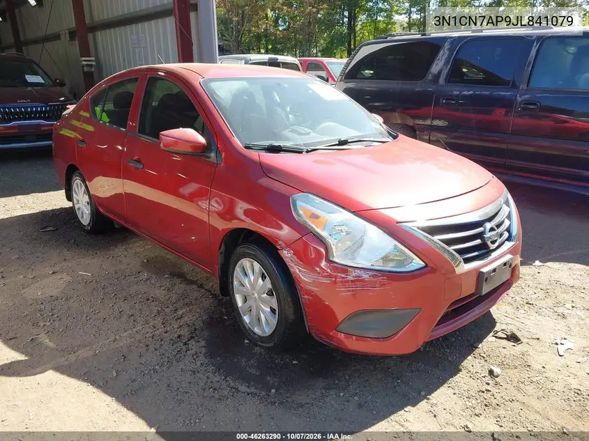 NISSAN VERSA 2018, VIN 3N1CN7AP9JL841079
