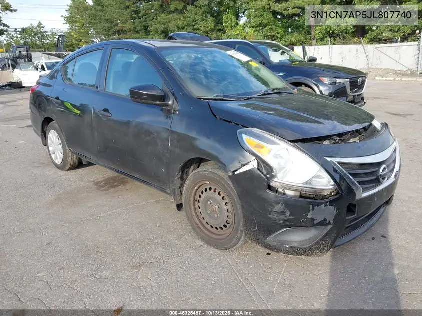 NISSAN VERSA 2018, VIN 3N1CN7AP5JL807740