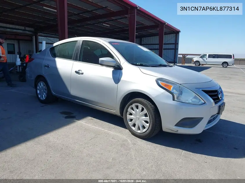 NISSAN VERSA 2019, VIN 3N1CN7AP6KL877314