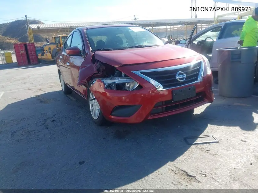 NISSAN VERSA 2019, VIN 3N1CN7APXKL809971