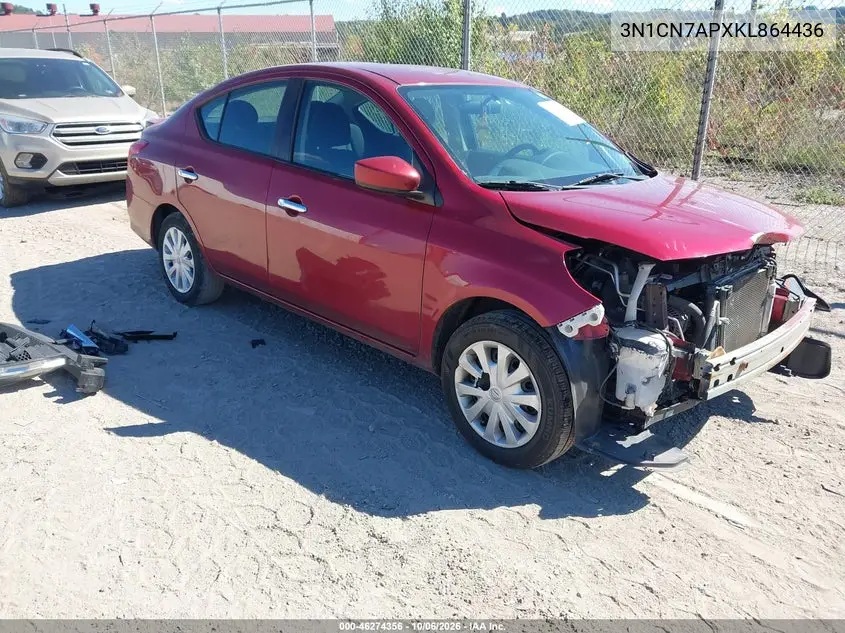 NISSAN VERSA 2019, VIN 3N1CN7APXKL864436