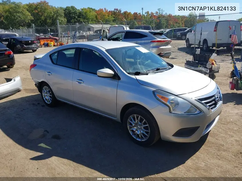 NISSAN VERSA 2019, VIN 3N1CN7AP1KL824133