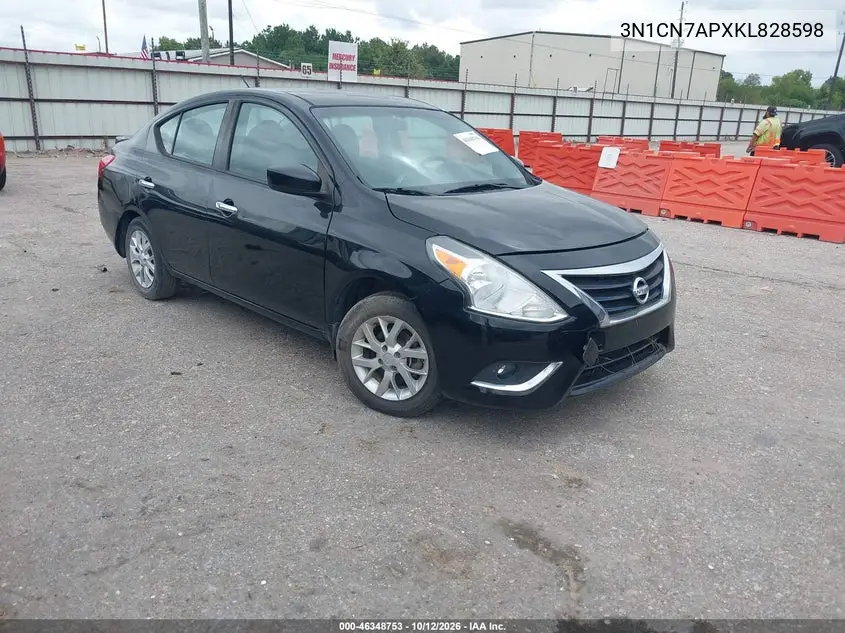 NISSAN VERSA 2019, VIN 3N1CN7APXKL828598
