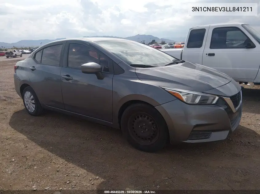 NISSAN VERSA 2020, VIN 3N1CN8EV3LL841211