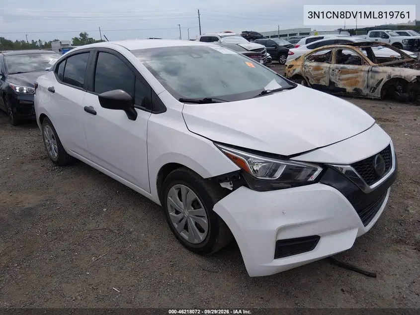 NISSAN VERSA 2021, VIN 3N1CN8DV1ML819761