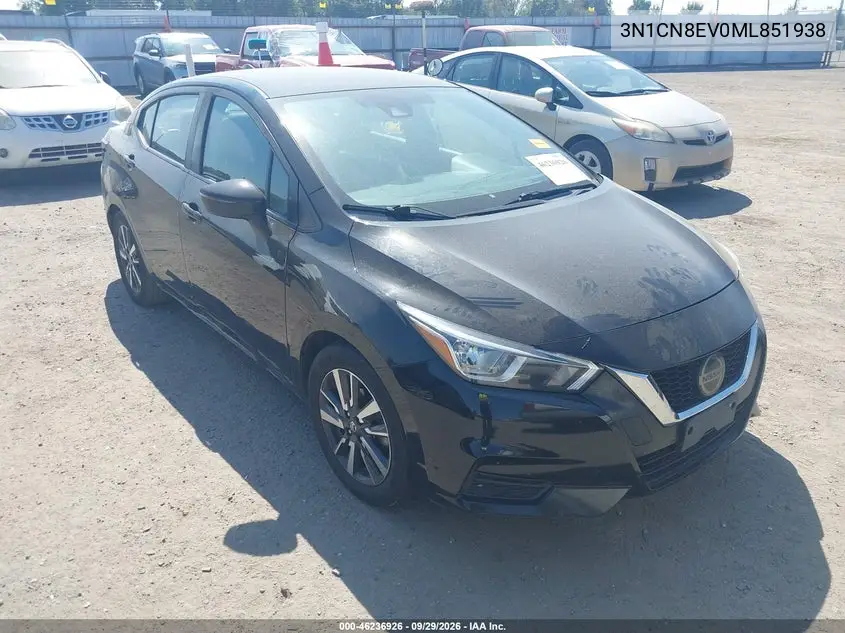 NISSAN VERSA 2021, VIN 3N1CN8EV0ML851938