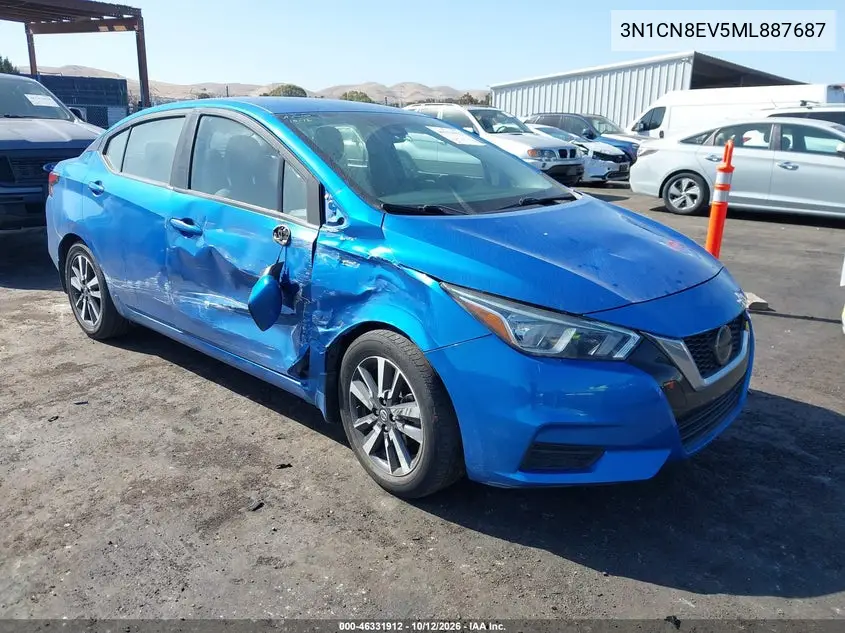 NISSAN VERSA 2021, VIN 3N1CN8EV5ML887687