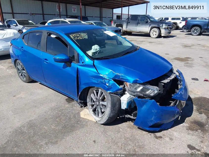 NISSAN VERSA 2021, VIN 3N1CN8EV3ML849911