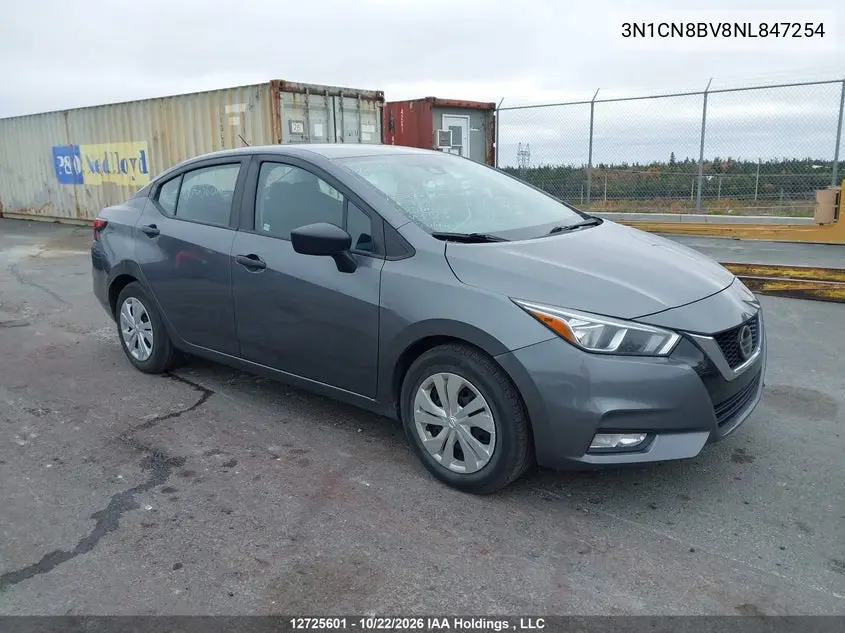 NISSAN VERSA 2022, VIN 3N1CN8BV8NL847254