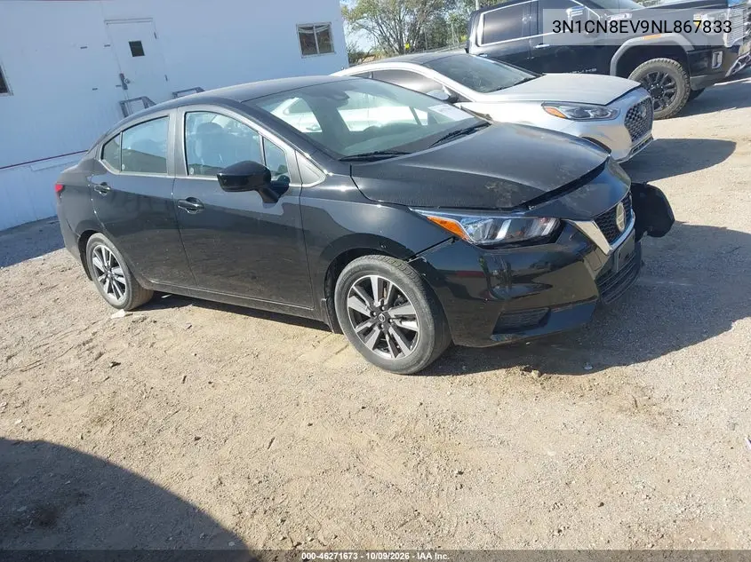NISSAN VERSA 2022, VIN 3N1CN8EV9NL867833