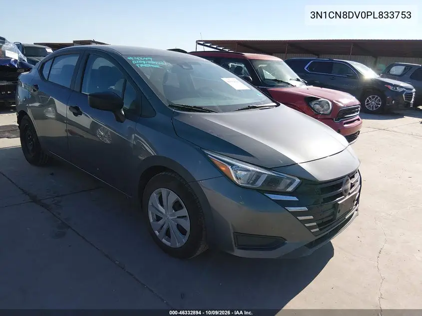 NISSAN VERSA 2023, VIN 3N1CN8DV0PL833753