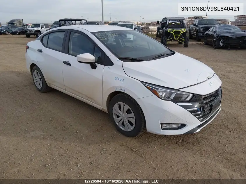 NISSAN VERSA 2025, VIN 3N1CN8DV9SL840421