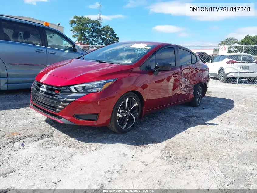 2025 NISSAN VERSA VIN 3N1CN8FV7SL847848 — фото 2