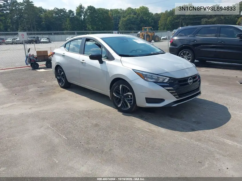 NISSAN VERSA 2025, VIN 3N1CN8FV9SL894833