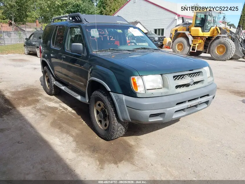 NISSAN XTERRA 2000, VIN 5N1ED28Y2YC522425