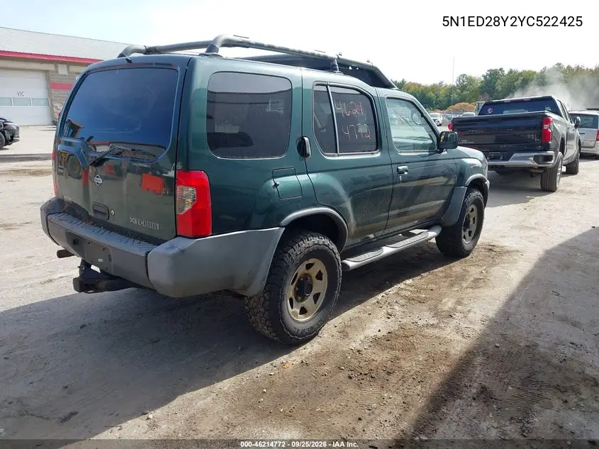 2000 NISSAN XTERRA VIN 5N1ED28Y2YC522425 — фото 4