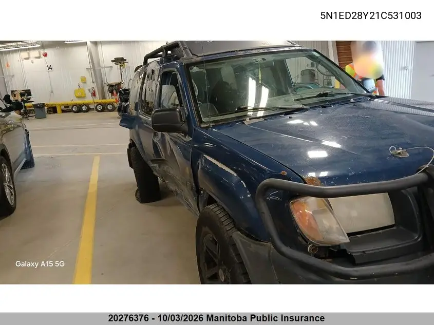 NISSAN XTERRA 2001, VIN 5N1ED28Y21C531003