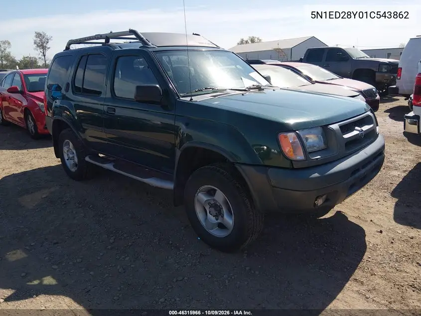 NISSAN XTERRA 2001, VIN 5N1ED28Y01C543862