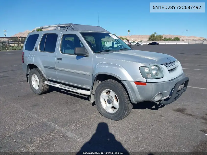 NISSAN XTERRA 2003, VIN 5N1ED28Y73C687492