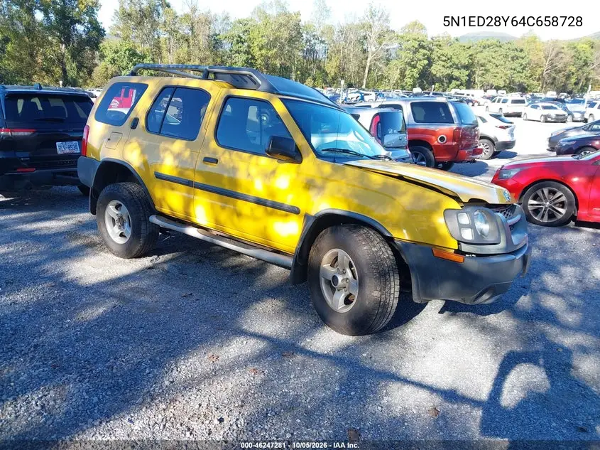 NISSAN XTERRA 2004, VIN 5N1ED28Y64C658728
