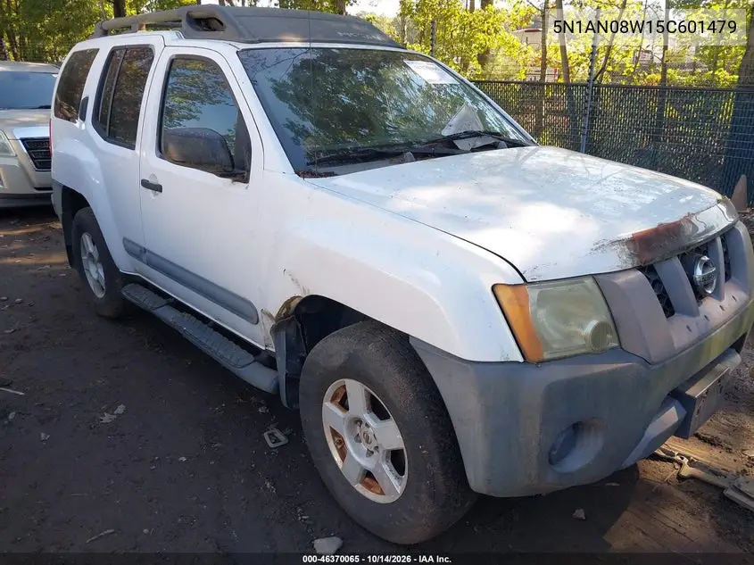 NISSAN XTERRA 2005, VIN 5N1AN08W15C601479