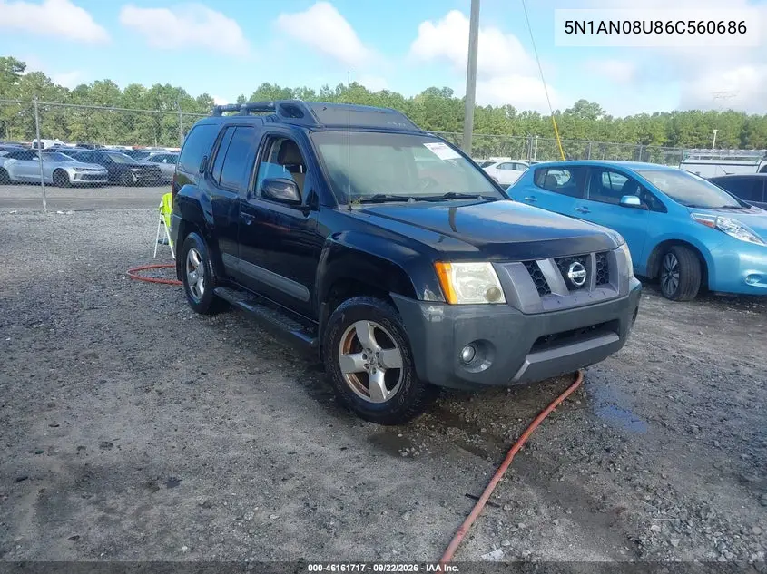 NISSAN XTERRA 2006, VIN 5N1AN08U86C560686
