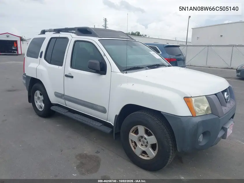 NISSAN XTERRA 2006, VIN 5N1AN08W66C505140