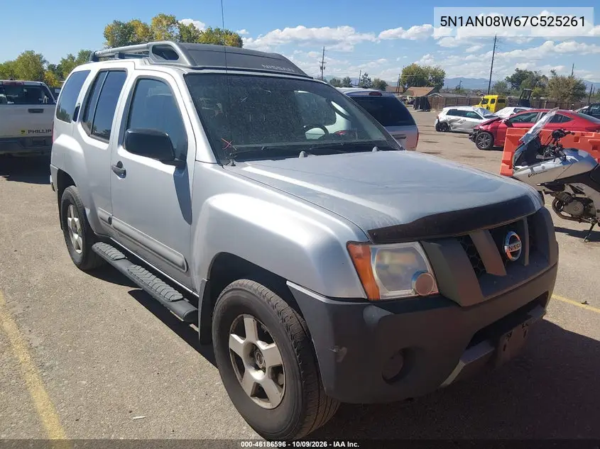NISSAN XTERRA 2007, VIN 5N1AN08W67C525261