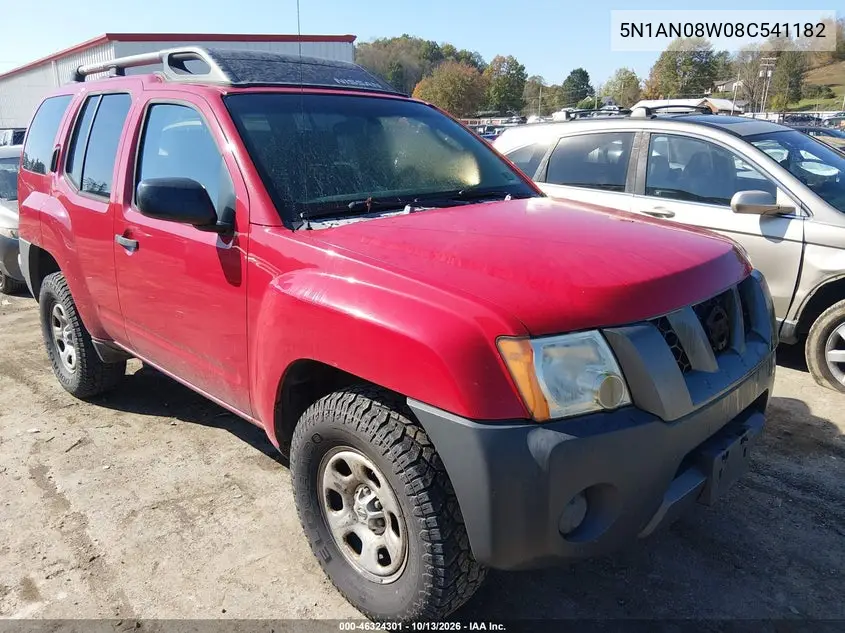 NISSAN XTERRA 2008, VIN 5N1AN08W08C541182