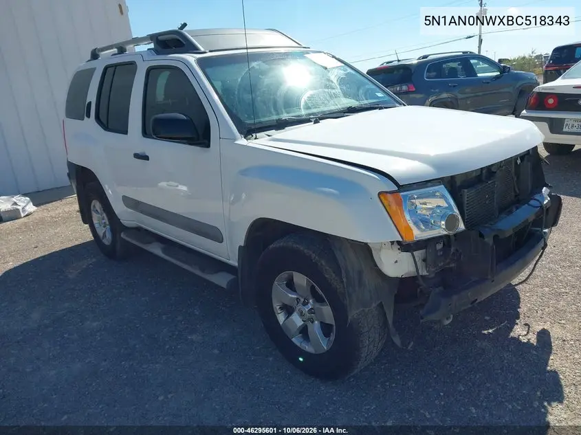 NISSAN XTERRA 2011, VIN 5N1AN0NWXBC518343
