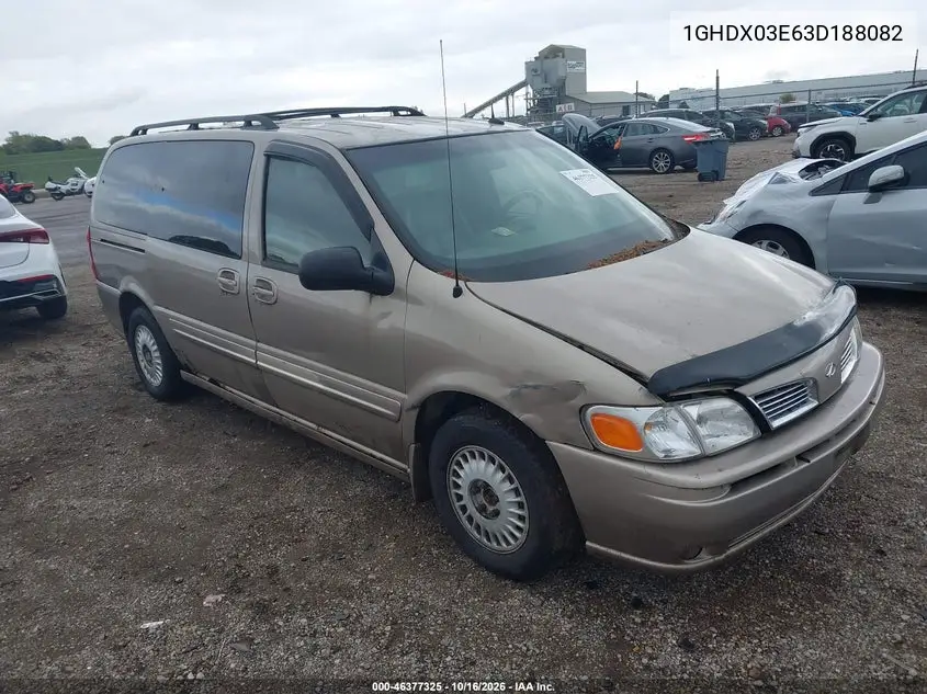 OLDSMOBILE SILHOUETTE 2003, VIN 1GHDX03E63D188082
