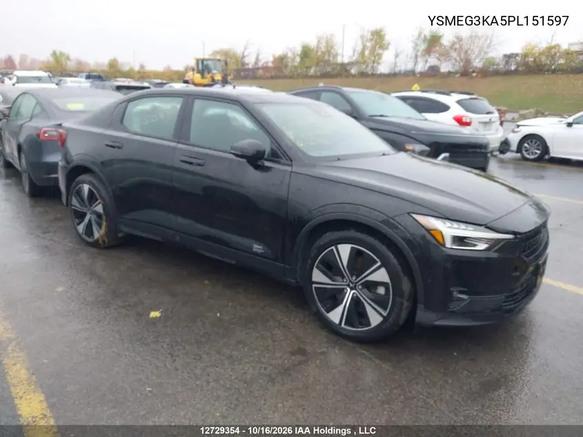 POLESTAR 2 2023, VIN YSMEG3KA5PL151597