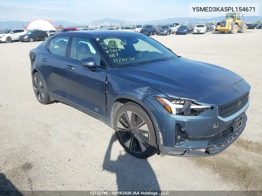 POLESTAR 2 2023, VIN YSMED3KA5PL154671