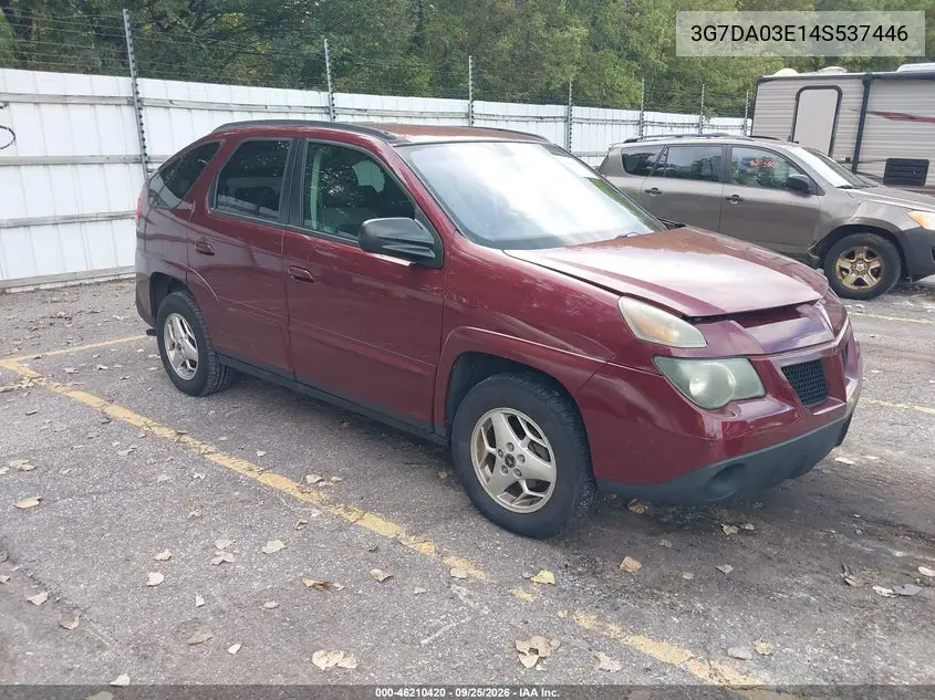 PONTIAC AZTEK 2004, VIN 3G7DA03E14S537446